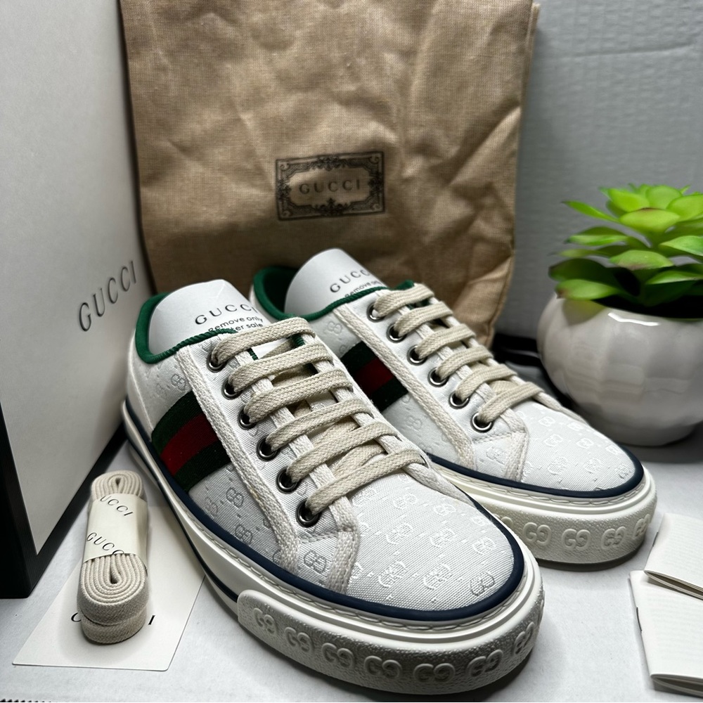 (WMNS) Gucci Tennis 1977 'White Mini GG' 606110-99W90-9085